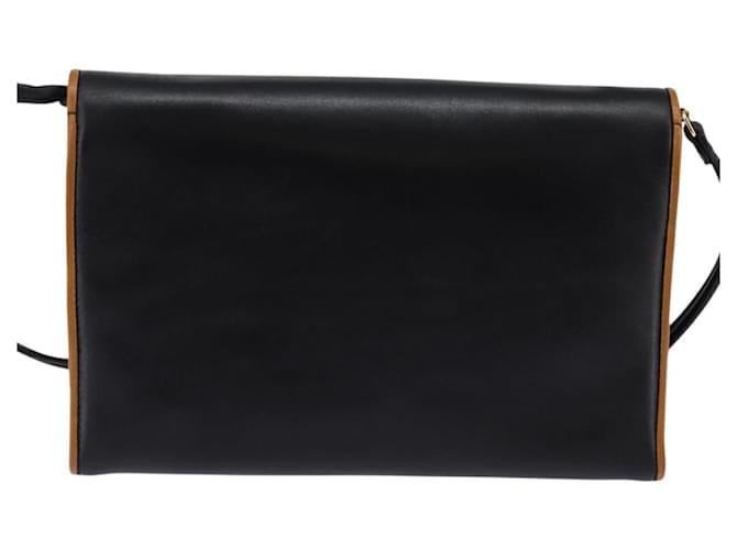 Céline Borsa a Spalla in Pelle Nera e Oro Auth BA5688 Nero D'oro - vista 2