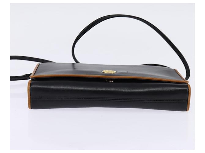 Céline Borsa a Spalla in Pelle Nera e Oro Auth BA5688 Nero D'oro - vista 5