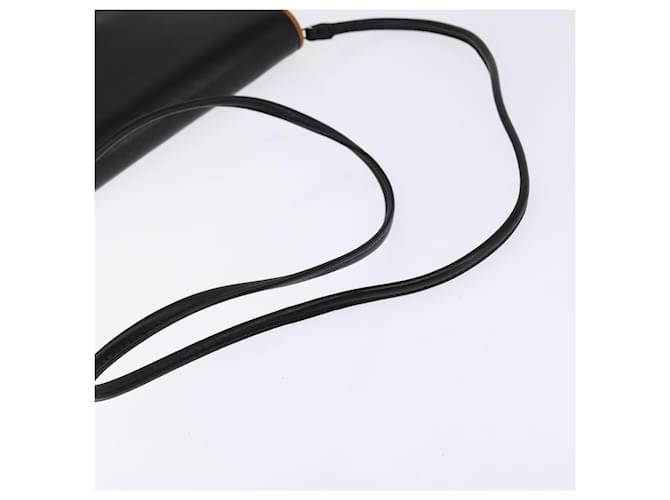 Céline Borsa a Spalla in Pelle Nera e Oro Auth BA5688 Nero D'oro - vista 7