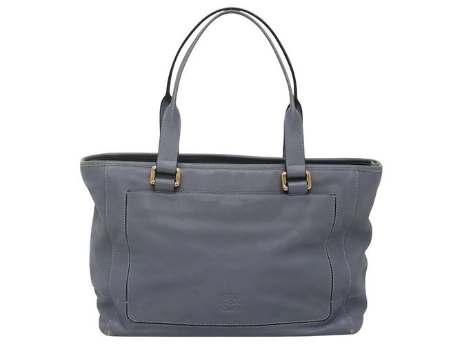 LOEWE Borsa Tote Anagramma Pelle Viola Oro Auth 141948 D'oro Porpora - vista 13