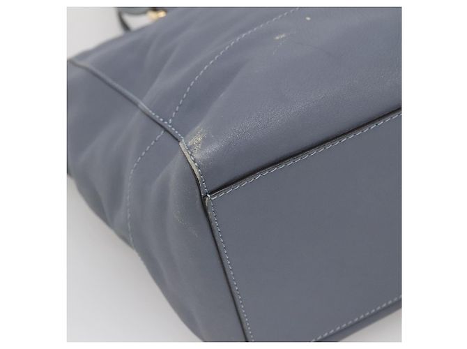 LOEWE Borsa Tote Anagramma Pelle Viola Oro Auth 141948 D'oro Porpora - vista 16