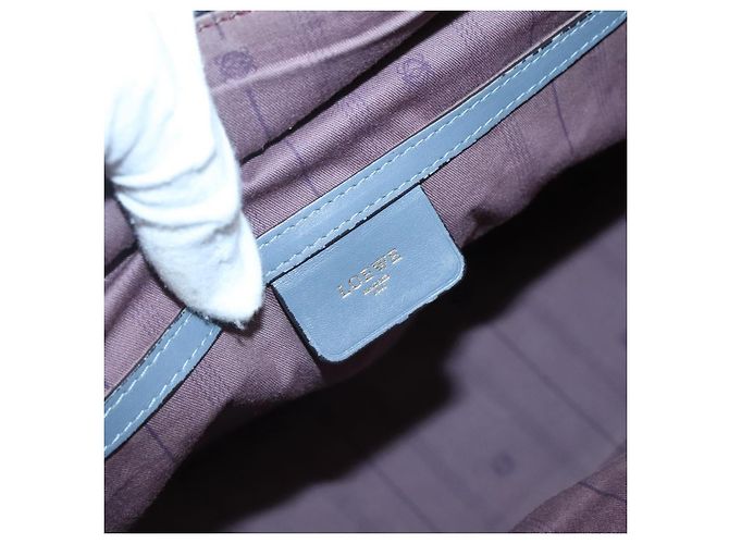 LOEWE Borsa Tote Anagramma Pelle Viola Oro Auth 141948 D'oro Porpora - vista 18