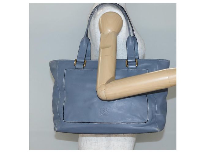 LOEWE Borsa Tote Anagramma Pelle Viola Oro Auth 141948 D'oro Porpora - vista 23