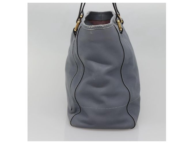 LOEWE Borsa Tote Anagramma Pelle Viola Oro Auth 141948 D'oro Porpora - vista 4