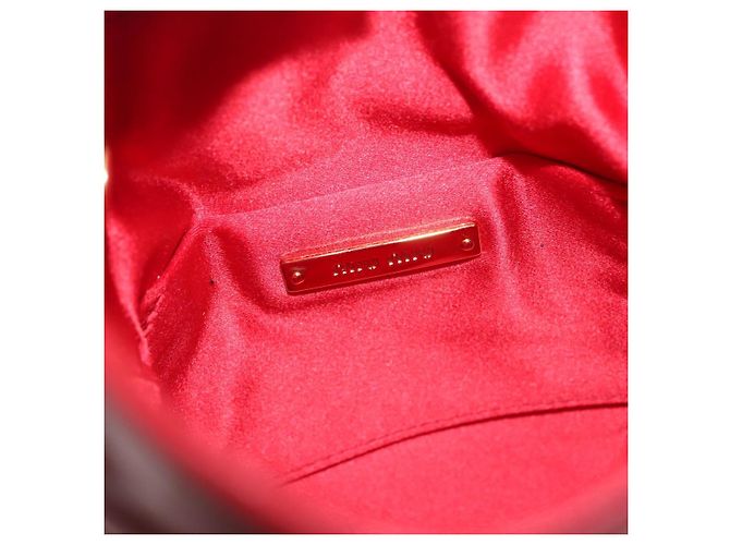 Miu Miu Bijoux Shoulder Bag Leather Red Gold Auth SW1539 Golden - view 20