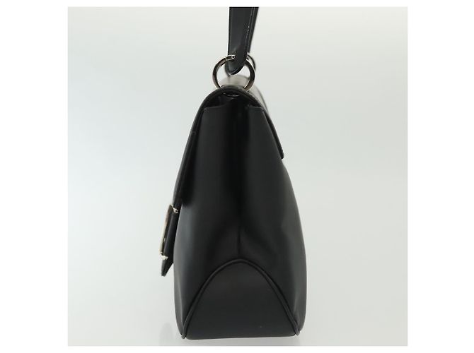 Borsa a Spalla Vala in Pelle Nera e Argento Salvatore Ferragamo Auth 141973 Nero - vista 3