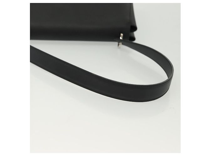 Borsa a Spalla Vala in Pelle Nera e Argento Salvatore Ferragamo Auth 141973 Nero - vista 7