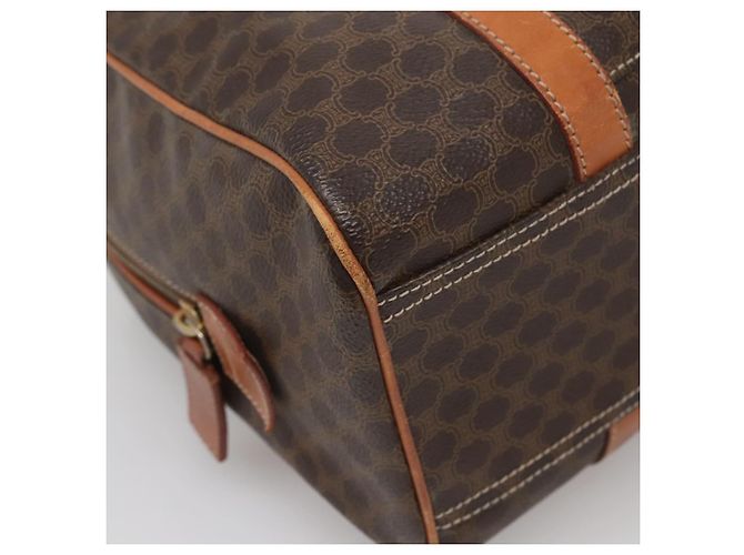 Céline Borsa a mano in tela Macadam CELINE in pelle PVC marrone oro Auth 142031 D'oro - vista 15