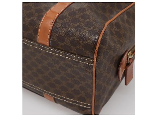 Céline Borsa a mano in tela Macadam CELINE in pelle PVC marrone oro Auth 142031 D'oro - vista 16