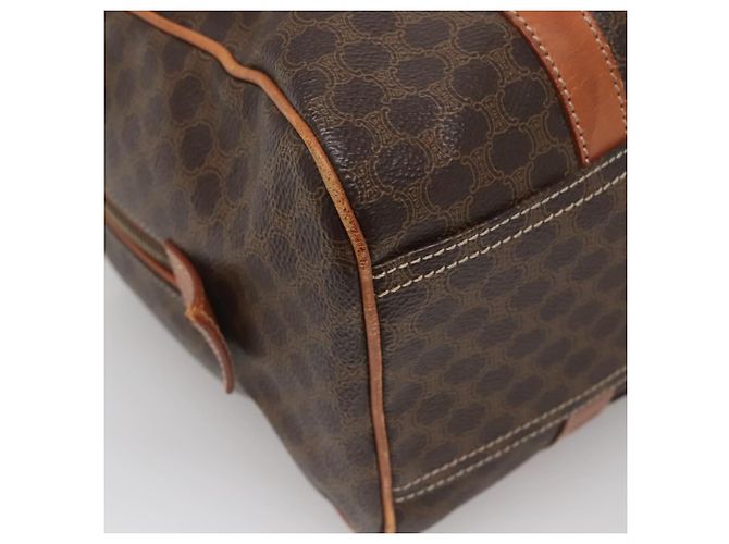 Céline Borsa a mano in tela Macadam CELINE in pelle PVC marrone oro Auth 142031 D'oro - vista 17