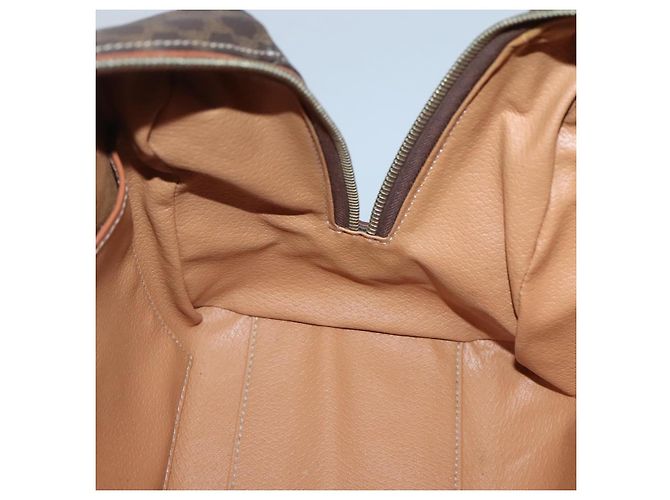 Céline Borsa a mano in tela Macadam CELINE in pelle PVC marrone oro Auth 142031 D'oro - vista 20