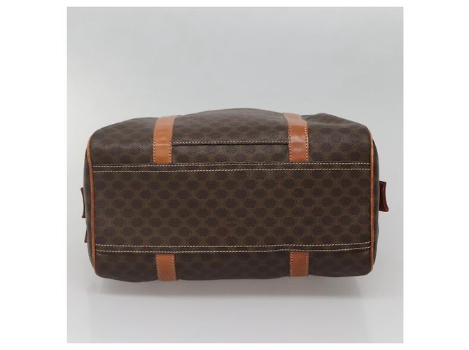 Céline Borsa a mano in tela Macadam CELINE in pelle PVC marrone oro Auth 142031 D'oro - vista 5