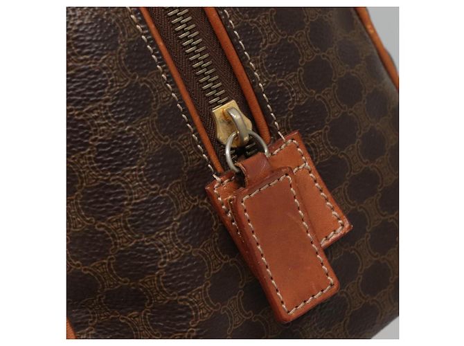 Céline Borsa a mano in tela Macadam CELINE in pelle PVC marrone oro Auth 142031 D'oro - vista 9