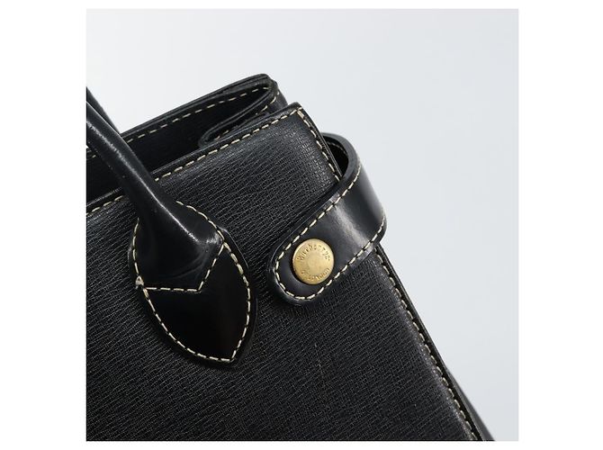 Autre Marque Borsa a mano Burberry in pelle nera e oro Auth bs29392 Nero D'oro - vista 11