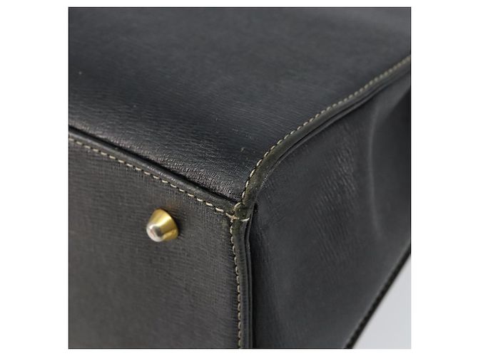 Autre Marque Borsa a mano Burberry in pelle nera e oro Auth bs29392 Nero D'oro - vista 15