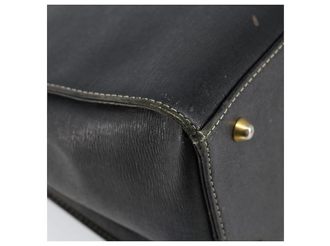 Autre Marque Borsa a mano Burberry in pelle nera e oro Auth bs29392 Nero D'oro - vista 16