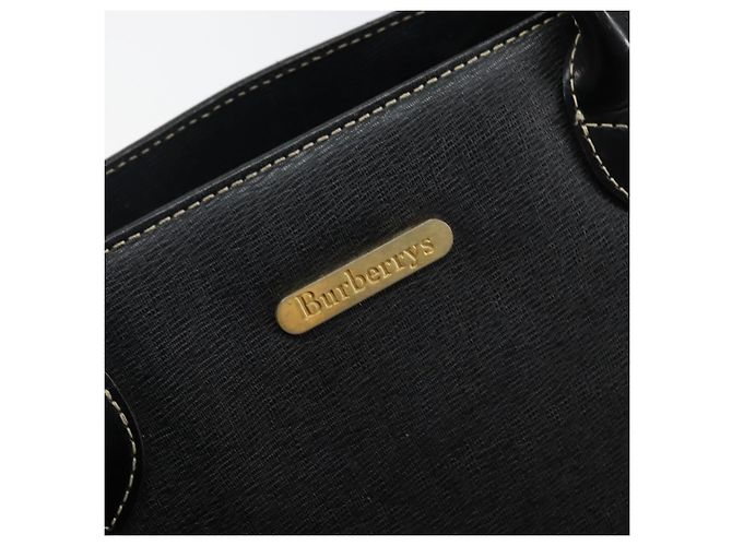 Autre Marque Borsa a mano Burberry in pelle nera e oro Auth bs29392 Nero D'oro - vista 17