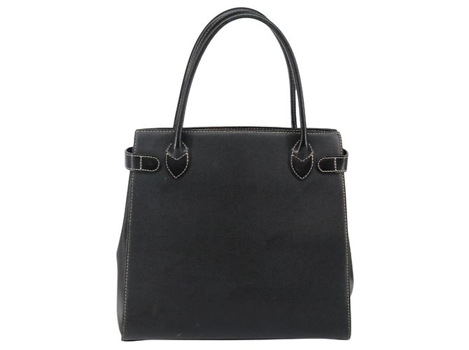 Autre Marque Borsa a mano Burberry in pelle nera e oro Auth bs29392 Nero D'oro - vista 2