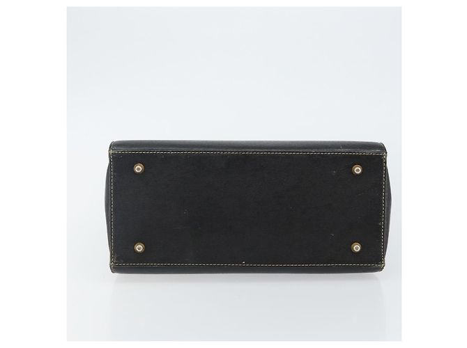 Autre Marque Borsa a mano Burberry in pelle nera e oro Auth bs29392 Nero D'oro - vista 5