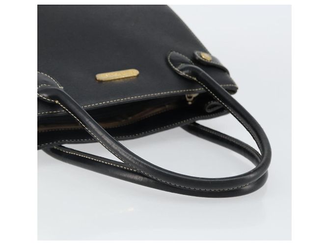 Autre Marque Borsa a mano Burberry in pelle nera e oro Auth bs29392 Nero D'oro - vista 7