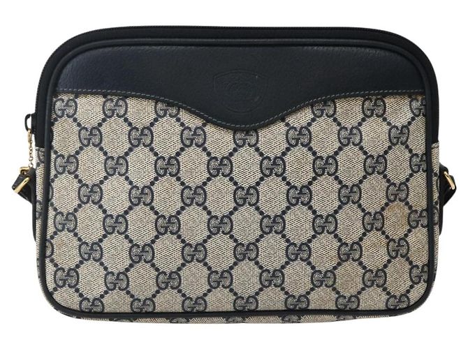 Gucci Borsa a Spalla GG Supreme in PVC Navy Gold 007 115 6428 8039 Auth ep10857 - vista 13