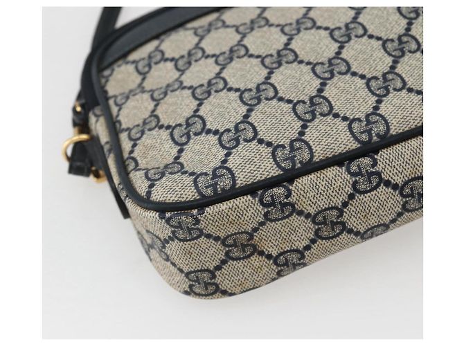 Gucci Borsa a Spalla GG Supreme in PVC Navy Gold 007 115 6428 8039 Auth ep10857 - vista 16