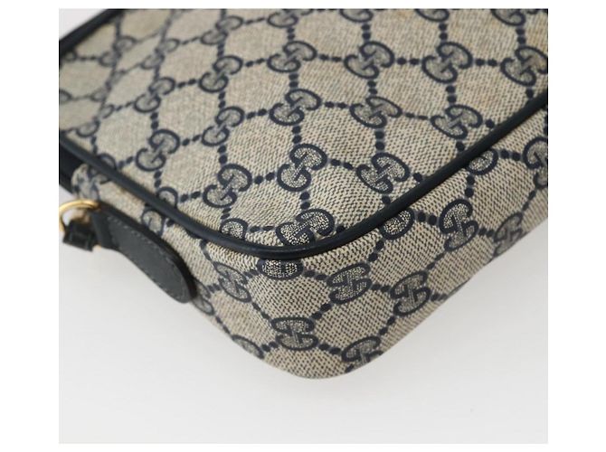 Gucci Borsa a Spalla GG Supreme in PVC Navy Gold 007 115 6428 8039 Auth ep10857 - vista 18