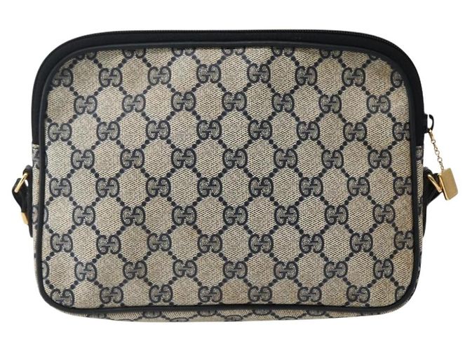 Gucci Borsa a Spalla GG Supreme in PVC Navy Gold 007 115 6428 8039 Auth ep10857 - vista 2