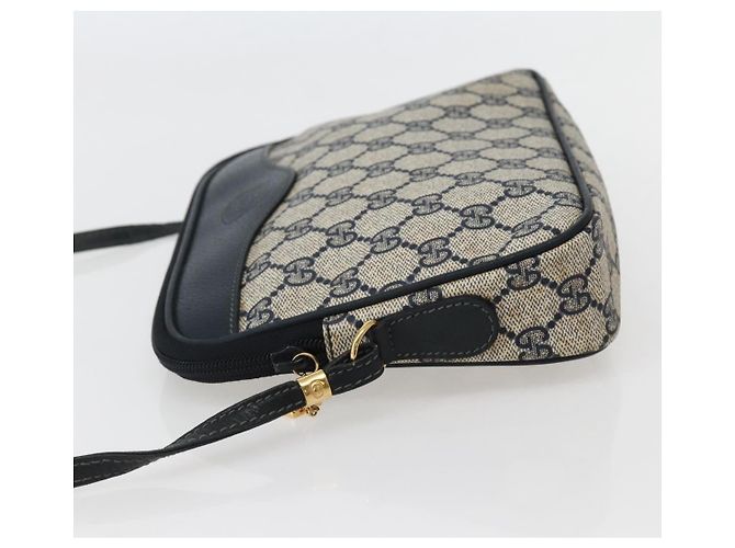 Gucci Borsa a Spalla GG Supreme in PVC Navy Gold 007 115 6428 8039 Auth ep10857 - vista 3