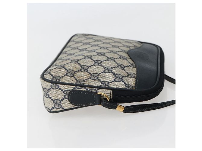 Gucci Borsa a Spalla GG Supreme in PVC Navy Gold 007 115 6428 8039 Auth ep10857 - vista 4