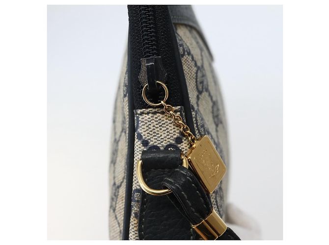 Gucci Borsa a Spalla GG Supreme in PVC Navy Gold 007 115 6428 8039 Auth ep10857 - vista 9