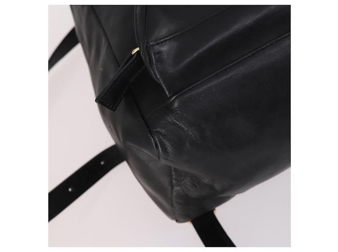 Zaino in pelle nera e oro Gianni Versace Auth BA5214 Nero D'oro - vista 10