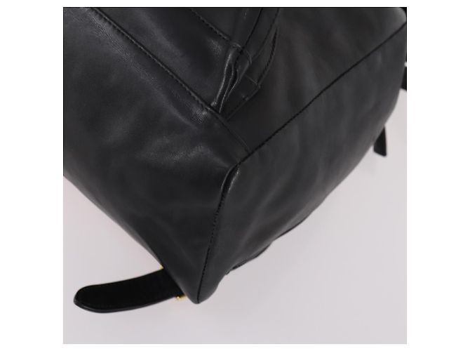 Zaino in pelle nera e oro Gianni Versace Auth BA5214 Nero D'oro - vista 15