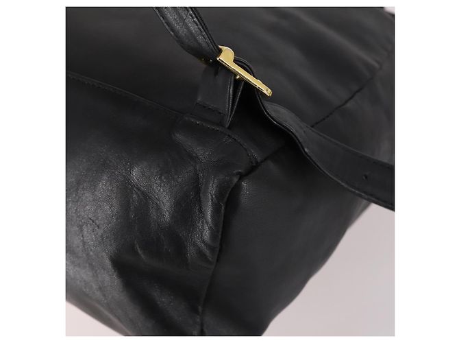 Zaino in pelle nera e oro Gianni Versace Auth BA5214 Nero D'oro - vista 16
