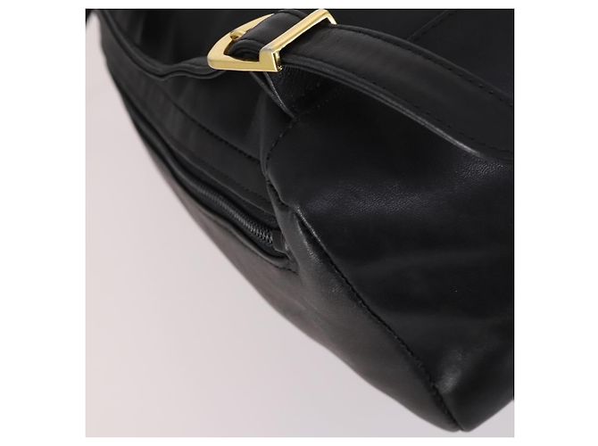 Zaino in pelle nera e oro Gianni Versace Auth BA5214 Nero D'oro - vista 17