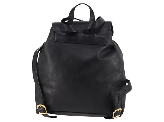 Zaino in pelle nera e oro Gianni Versace Auth BA5214 Nero D'oro - vista 2