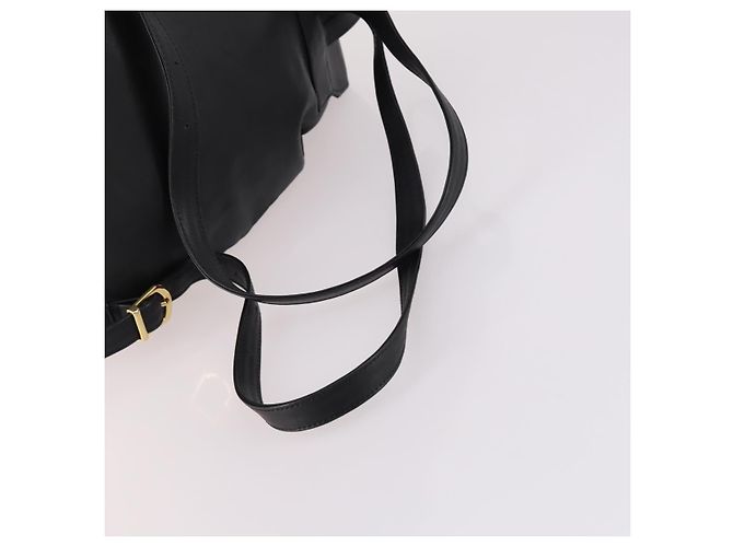 Zaino in pelle nera e oro Gianni Versace Auth BA5214 Nero D'oro - vista 9