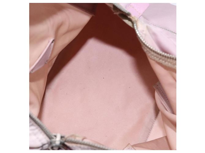 Bolso Boston PRADA de nailon rosa plata Auth 141532 - vista 10