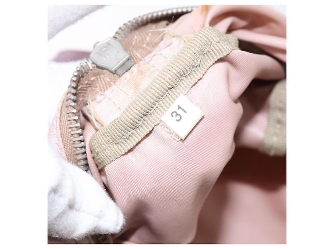 Bolso Boston PRADA de nailon rosa plata Auth 141532 - vista 11
