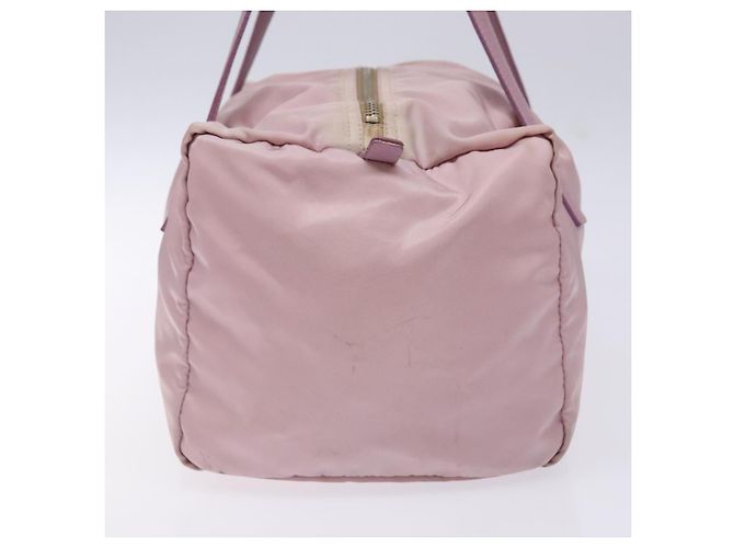 Bolso Boston PRADA de nailon rosa plata Auth 141532 - vista 4