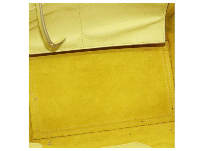 Céline CELINE Mini Borsa a Mano Thai in Pelle Giallo Oro Auth BA5808 D'oro - vista 11