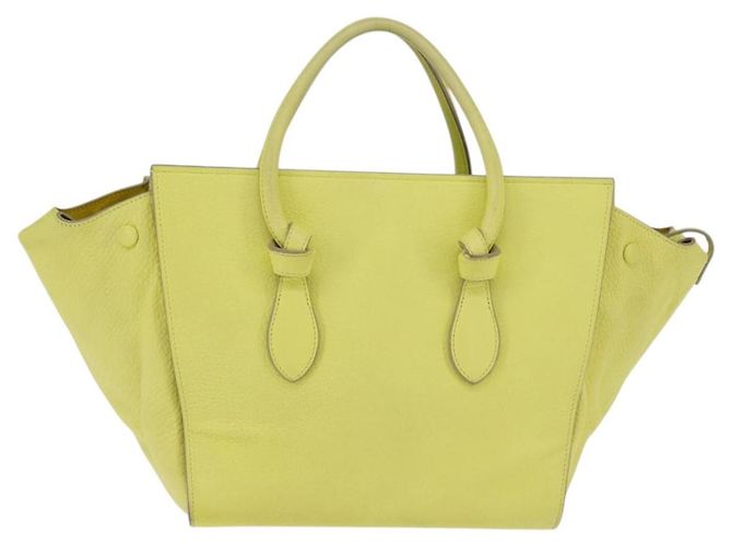 Céline CELINE Mini Borsa a Mano Thai in Pelle Giallo Oro Auth BA5808 D'oro - vista 13