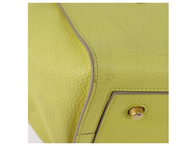 Céline CELINE Mini Borsa a Mano Thai in Pelle Giallo Oro Auth BA5808 D'oro - vista 15