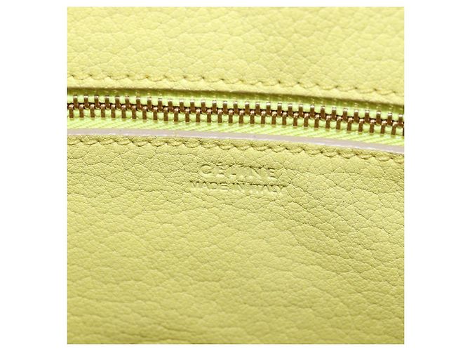 Céline CELINE Mini Borsa a Mano Thai in Pelle Giallo Oro Auth BA5808 D'oro - vista 17