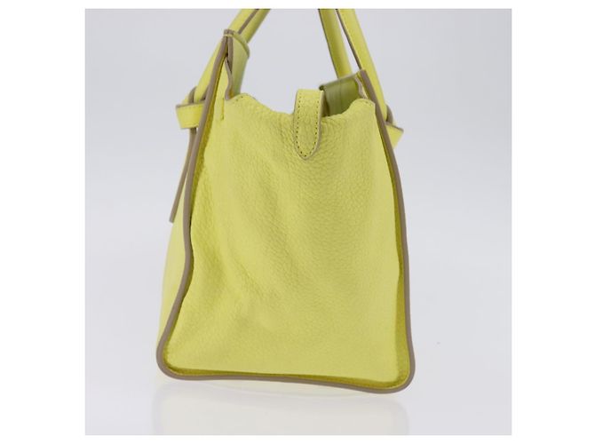 Céline CELINE Mini Borsa a Mano Thai in Pelle Giallo Oro Auth BA5808 D'oro - vista 4