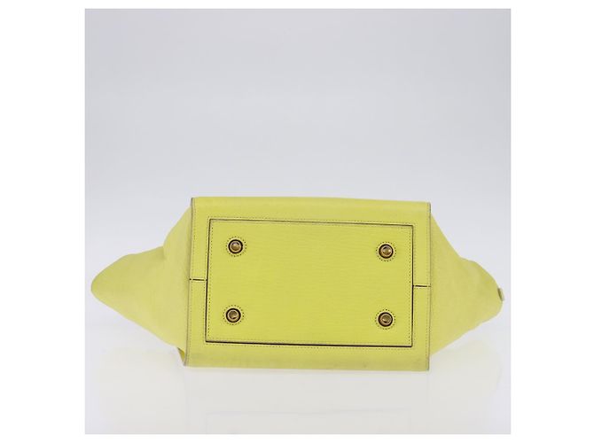 Céline CELINE Mini Borsa a Mano Thai in Pelle Giallo Oro Auth BA5808 D'oro - vista 5