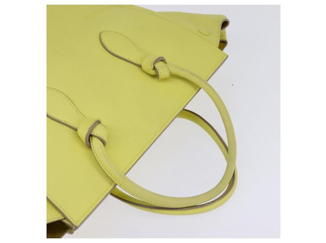 Céline CELINE Mini Borsa a Mano Thai in Pelle Giallo Oro Auth BA5808 D'oro - vista 6