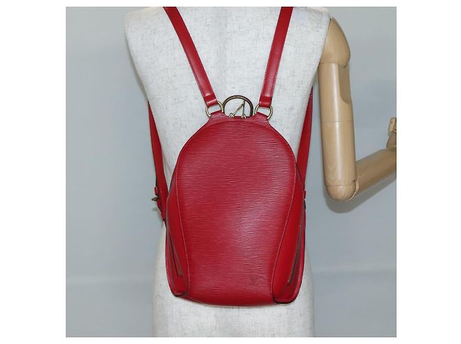 LOUIS VUITTON Zaino Epi Mabillon Rosso Castigliano M52237 LV Auth 141017 - vista 22