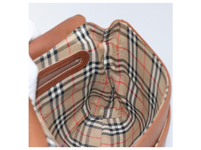 Autre Marque Borsa a Spalla Burberrys in Pelle Oro Marrone Auth bs29390 D'oro - vista 19