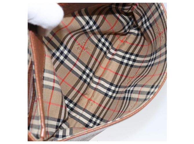 Autre Marque Borsa a Spalla Burberrys in Pelle Oro Marrone Auth bs29390 D'oro - vista 21